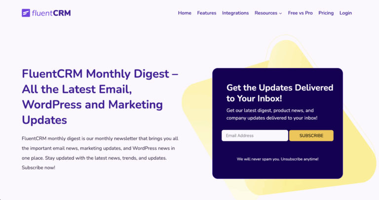 FluentCRM digest
